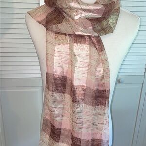 Mauve, pink tone semi sheer scarf